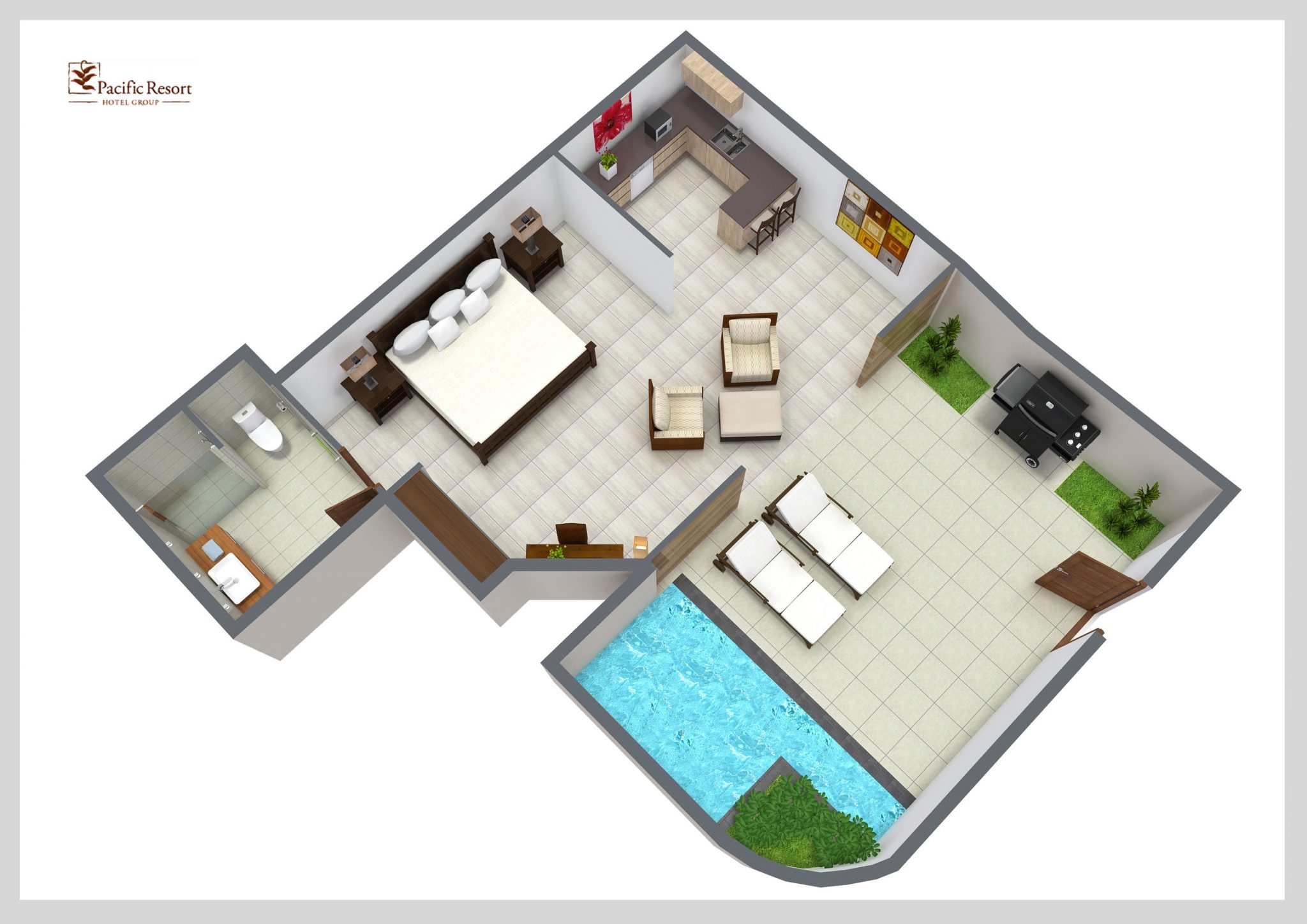 hotel luxury suite floor plan